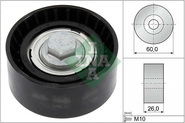 Deflection/Guide Pulley, V-ribbed belt